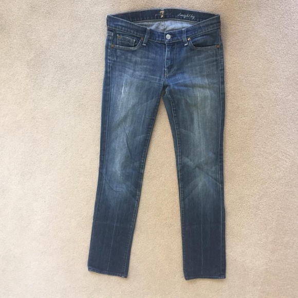 7 for all mankind straight Leg Distressed Jeans 27 - Picture 6 of 8